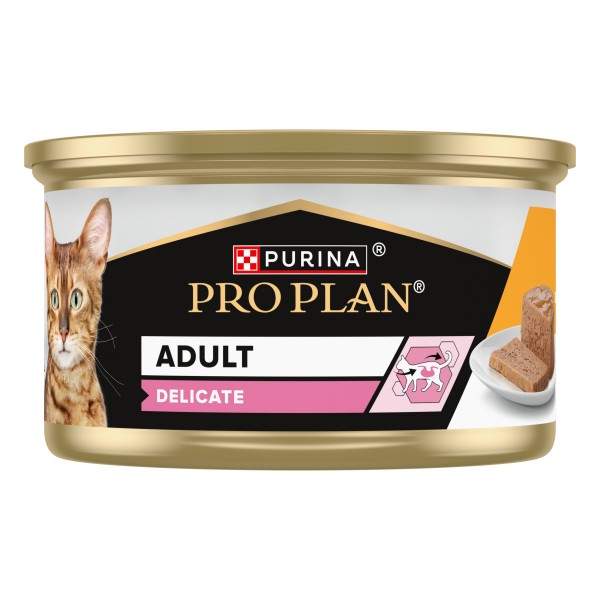 Conserva pentru pisici, Purina Pro Plan Delicate Mousse cu Pui, 85 gr