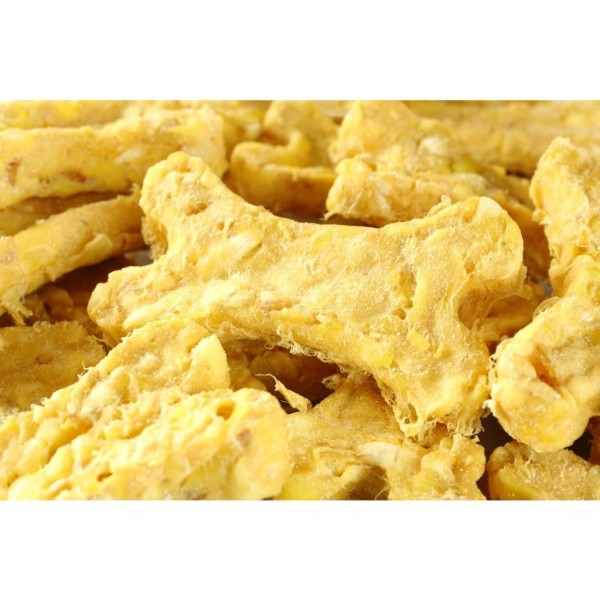 Recompense pentru caini, Bow Wow, os natural cu ficat de pasare si Yucca, fara gluten, 30 bucati