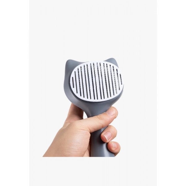 Perie pentru pisici cu autocuratare, Fancy, culoarea Gri - 19,2×8,5×4,4cm