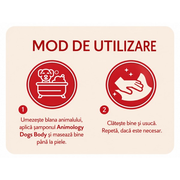 Sampon cu Balsam pentru caini, Animology Dogs Body, 250 ml
