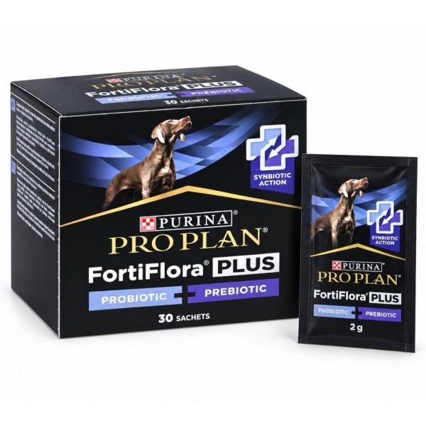 Purina Pro Plan, Fortiflora Plus, Probiotic si Prebiotic, 30 x 2 gr