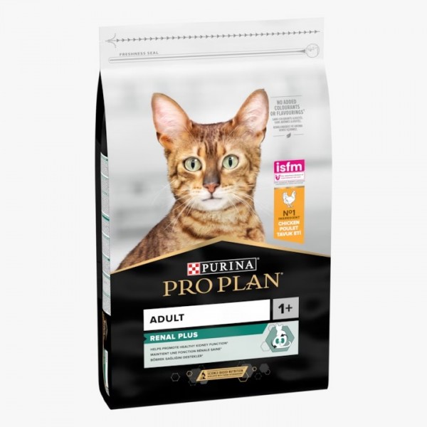 Hrana uscata pentru pisici, Purina Pro Plan Adult cu Pui, Renal Plus, 10 Kg