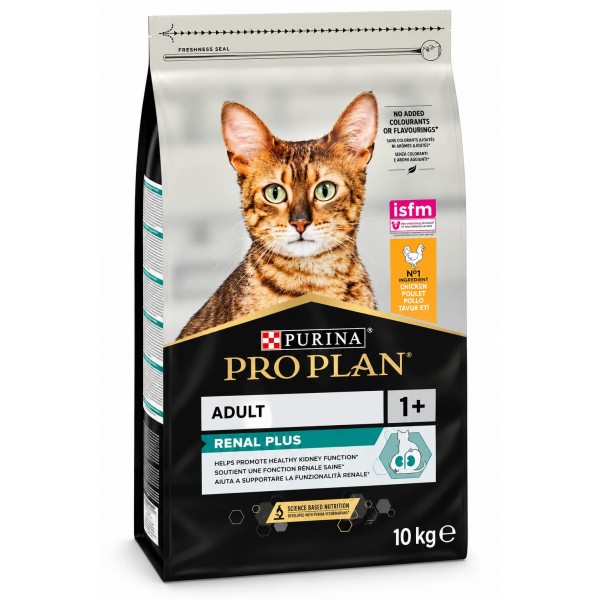 Hrana uscata pentru pisici, Purina Pro Plan Adult cu Pui, Renal Plus, 10 Kg