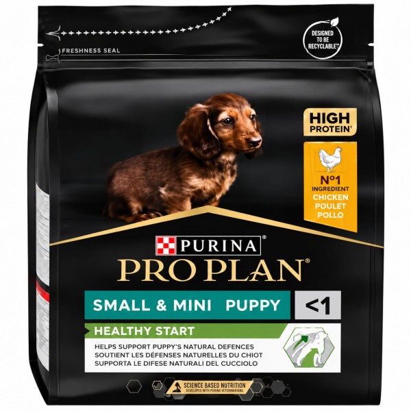 Hrana uscata pentru caini, Purina Pro Plan, Puppy Small & Mini cu Pui, Healty Start, 700 gr