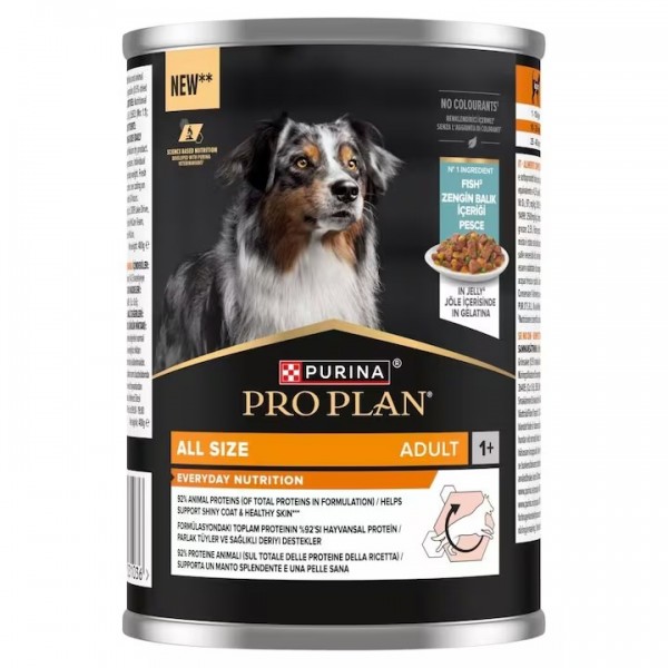 Hrana Umeda Pentru Caini, PURINA Pro Plan Everyday Nutrition Peste in Jeleu Adult, 400 gr