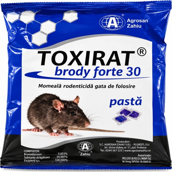Raticid, Toxirat brody forte 30, Pasta Albastra, 150 gr
