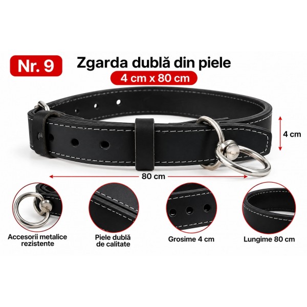 Zgarda dubla caine 4cm nr.9